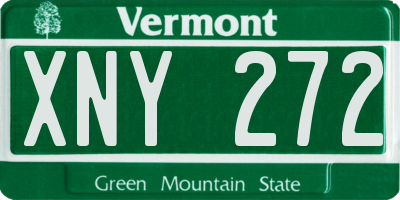 VT license plate XNY272