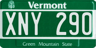 VT license plate XNY290