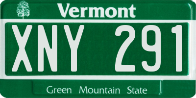 VT license plate XNY291