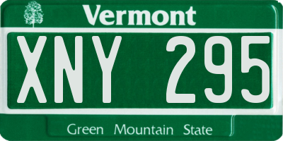 VT license plate XNY295