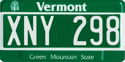 VT license plate XNY298