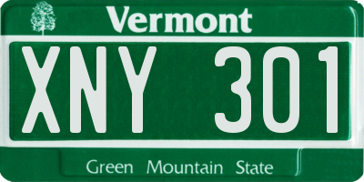 VT license plate XNY301