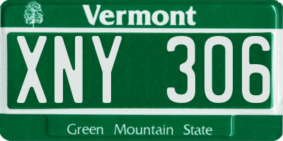 VT license plate XNY306