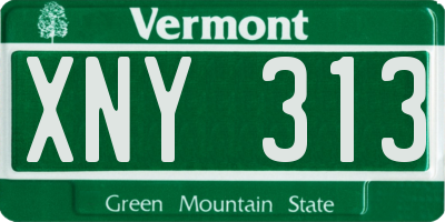 VT license plate XNY313