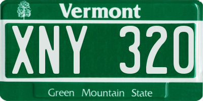 VT license plate XNY320