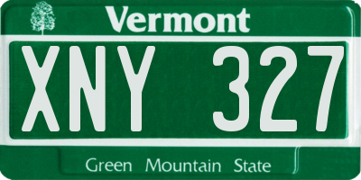 VT license plate XNY327