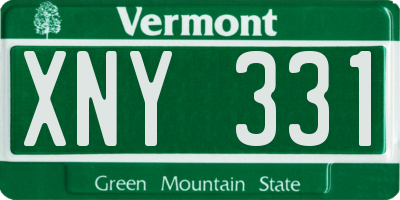 VT license plate XNY331