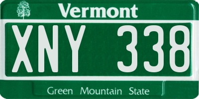 VT license plate XNY338