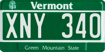 VT license plate XNY340