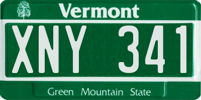 VT license plate XNY341