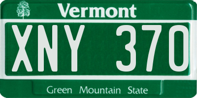 VT license plate XNY370