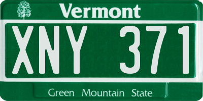 VT license plate XNY371