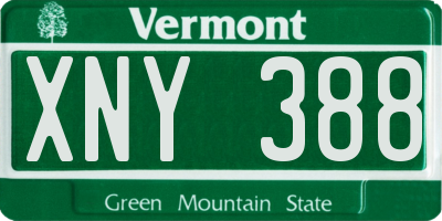 VT license plate XNY388