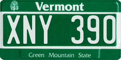 VT license plate XNY390