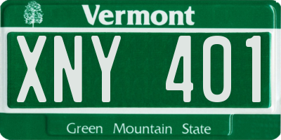 VT license plate XNY401