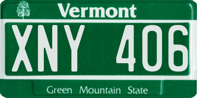VT license plate XNY406