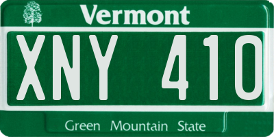 VT license plate XNY410
