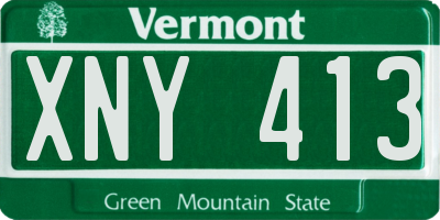 VT license plate XNY413