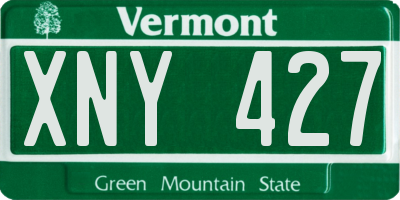 VT license plate XNY427