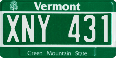 VT license plate XNY431