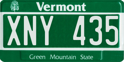 VT license plate XNY435