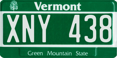 VT license plate XNY438