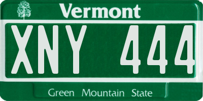 VT license plate XNY444