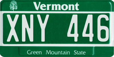 VT license plate XNY446