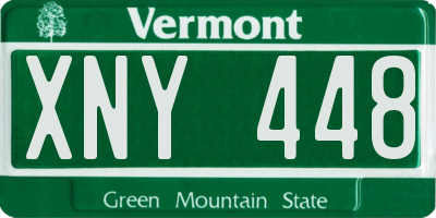 VT license plate XNY448