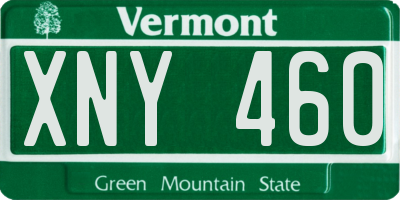 VT license plate XNY460