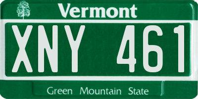 VT license plate XNY461
