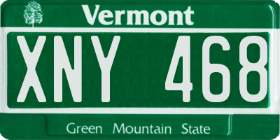 VT license plate XNY468