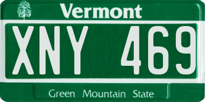 VT license plate XNY469