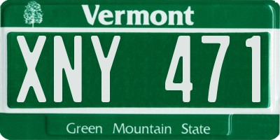VT license plate XNY471