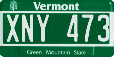 VT license plate XNY473
