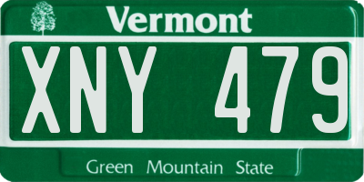 VT license plate XNY479
