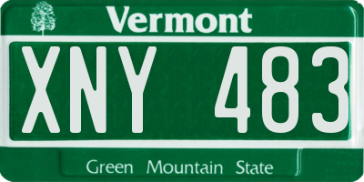 VT license plate XNY483