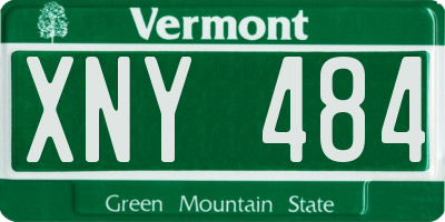 VT license plate XNY484