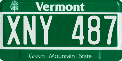 VT license plate XNY487
