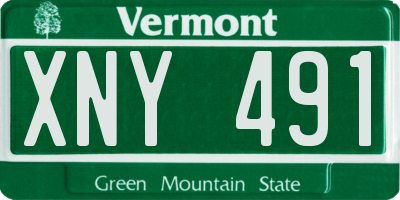 VT license plate XNY491
