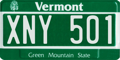 VT license plate XNY501