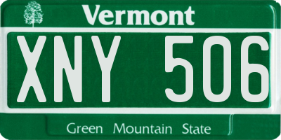 VT license plate XNY506