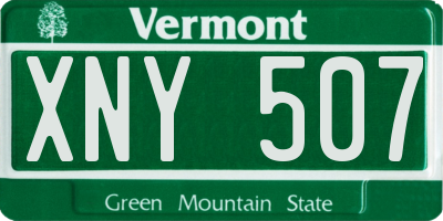 VT license plate XNY507