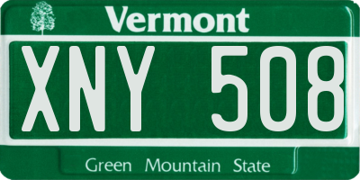 VT license plate XNY508