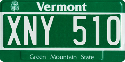 VT license plate XNY510