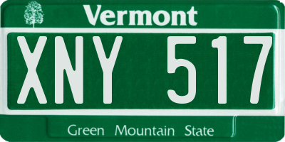 VT license plate XNY517
