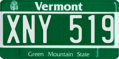 VT license plate XNY519
