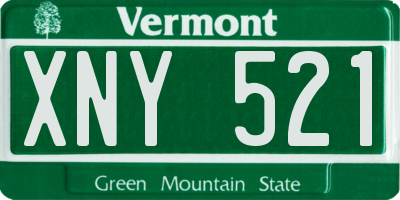 VT license plate XNY521