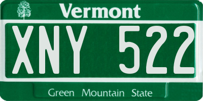 VT license plate XNY522