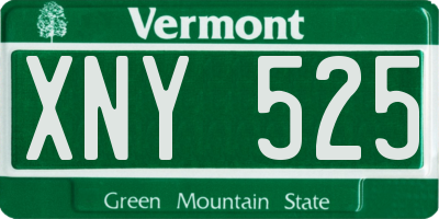 VT license plate XNY525